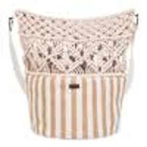 ROXY Macrame and Stripe Bucket Shoulder Bag / Purse